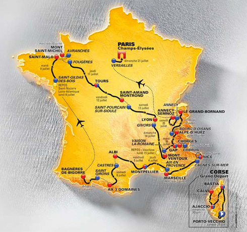 2013 Tour de France Route